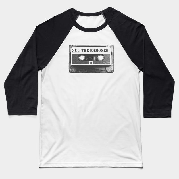 The Ramones - The Ramones Old Cassette Pencil Style Baseball T-Shirt by Gemmesbeut